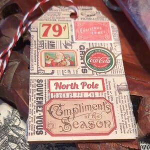 Vintage Holiday Gift Tag/Ornament "Coca Cola™" Theme